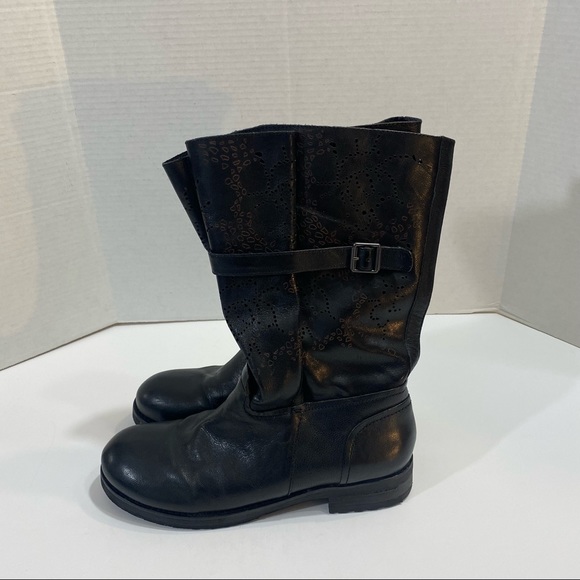 Bacio 61 Prolisso Leather Boots Black Size 9 - Picture 6 of 14